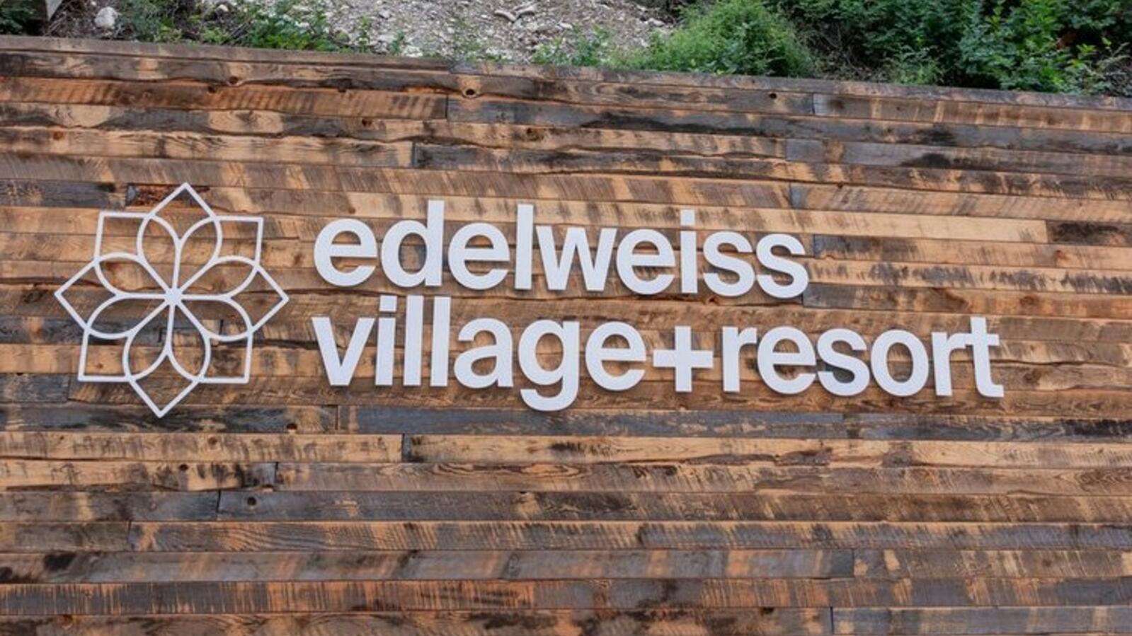Swiss Edelweiss Village Sign